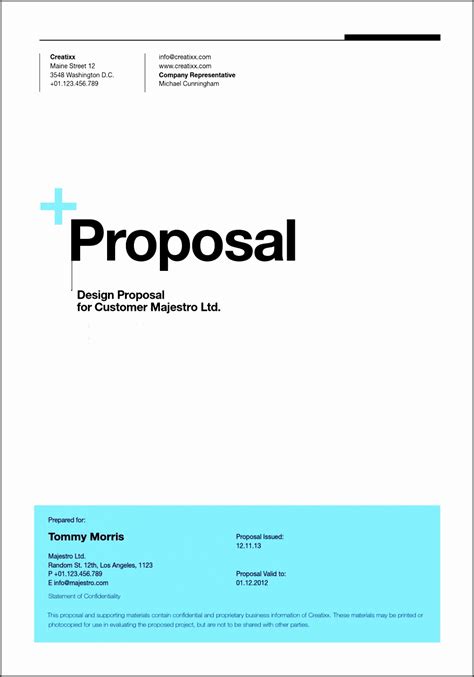 sample business proposal template creative template ideas
