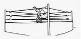Wrestling Coloring Ring Pages Clipart Clipartkey sketch template