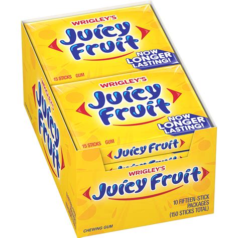 juicy fruit original bubble gum bulk chewing gum  pc  ct