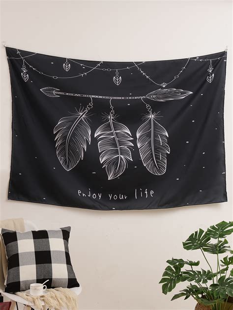 feather print tapestry