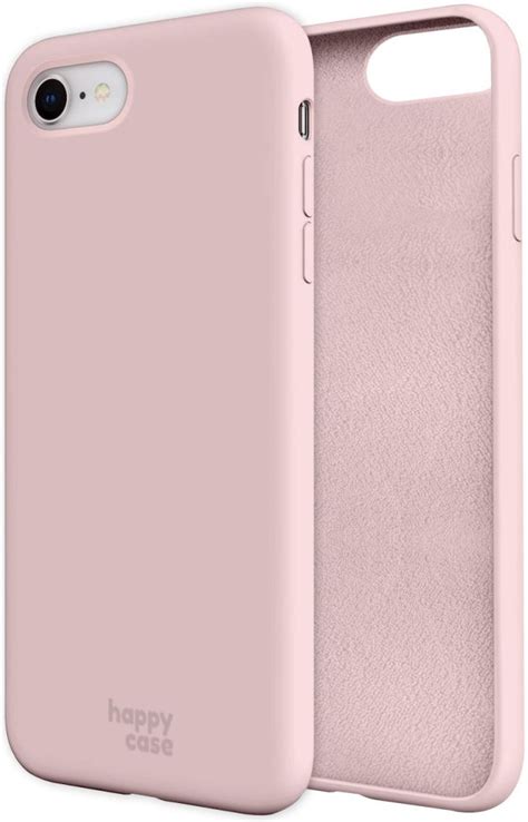 happycase apple iphone   siliconen  cover hoesje roze gsmpuntnl