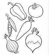 Vegetables Coloring Fruits Drawing Pages Fruit Colouring Color Kids Different Vegetable Cornucopia Types Food Veggies Worksheet Print Drawings Printable Pencil sketch template