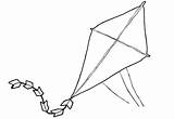 Kite Clip Coloring Pages Clipart sketch template