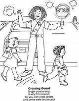 Crossing Guard Coloring School Helpers Pages Community Neighborhood Preschool Safety Kids Dover Publications Homeschooling Doverpublications Students Social Books Studies Worksheets sketch template