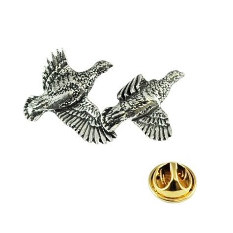 partridge bird english pewter lapel pin badge from ties