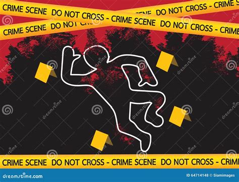 crime scene danger tapes illustration stock vector illustration