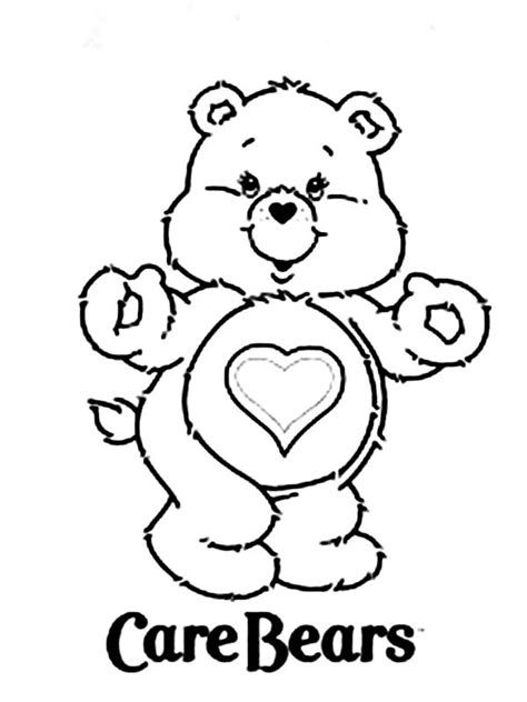 heart care bear coloring pages coloring pages