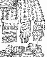 Coloring Printables Illustration Books Stalls Woven Rugs Pottery Ranging Crafts Diy sketch template