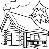 Coloring Cabin Log Pages Popular sketch template