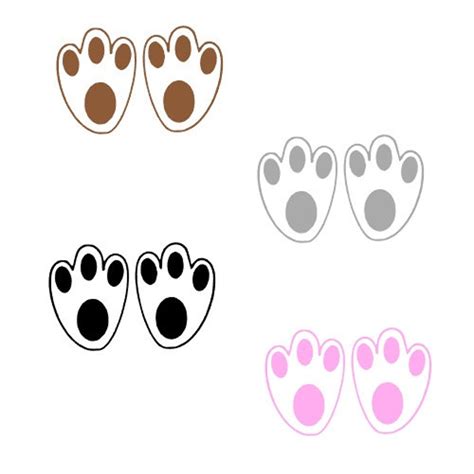 easter bunny tracks decal easter bunny footprint bunny trail etsy