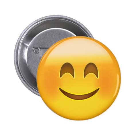 Smiling Face With Smiling Eyes Emoji Pinback Button