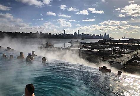 brave  brilliant sojo spas rooftop pool  hot spot  cold day