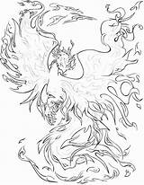 Coloring Pages Phoenix Elements Fenix Fire Adults Printable Four Print Colouring Fairy Dragon Goose Deviantart Sheets Adult Realistic Kids Book sketch template
