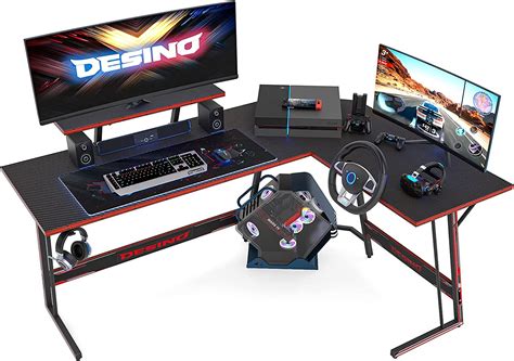 buy desino  shaped gaming desk computer corner desk pc writing table
