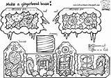 Gingerbread House Cut Coloring Christmas Color Worksheet Pages Assemble Activities Neighborhood Printables Printable Craft Paper Colour Visit Houses Worksheeto Au sketch template