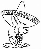 Coloring Mexican Dog Hat Pages Fiesta Sombrero Cute Wearing Little Chihuahua Wiener Drawings Hats Colorluna Color Printable Getcolorings Book Dogs sketch template