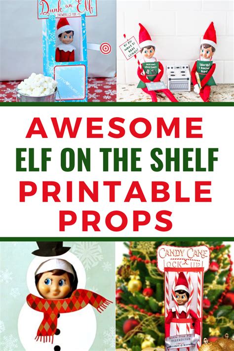elf   shelf printable props printable templates