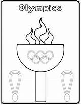 Olympic Coloring Olympics Games Pages Crafts Sports Winter Summer Color Torch Craft Teacherspayteachers Resources Preschool Theme Gymnastics Idea sketch template