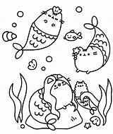 Pusheen Cat Coloring Pages Getcolorings sketch template