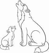 Wolf Baby Coloring Pages Cute Howls Father His sketch template