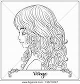 Virgo Bigstock Horoscope sketch template