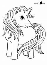 Tail Coloring Designlooter Unicorn Lovely Hair Baby Long sketch template