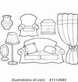 Furniture Clipart Illustration Coloring Royalty Visekart Pages Dresser Rf Templates Template sketch template