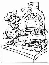 Pizza Coloring Pages Pizzeria Food Kleurplaat Sheets sketch template