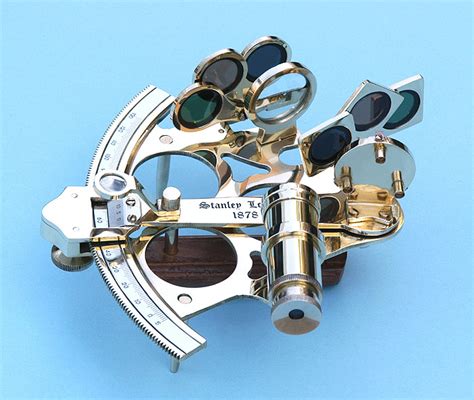 five inch stanley london 1878 reproduction brass sextant from the brass compass