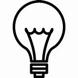 Bombilla Gloeilamp Symbool Lightbulb Dunne Lijn Filamento Bulbs Noun Iconen Jigsaw Filament Onlinewebfonts Geleden Jaren Icoon sketch template