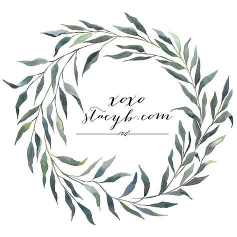 week  xoxstacyb  printable monogram eucalyptus wreath