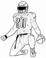 Football Coloring Player Pages Printable Players Drawing Drawings Choose Board Print Sheets Sports Kids sketch template