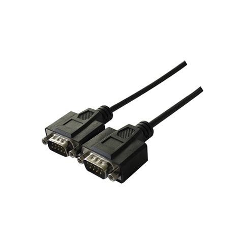 black emc micro db9 male to db9 male serial cable