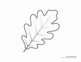 Leaf Template Templates Kids Printables Oak Coloring Tree Maple Color Pages sketch template