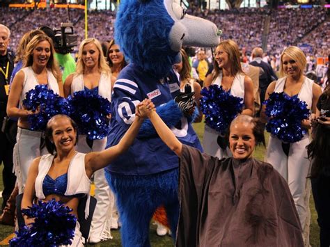 colts cheerleaders shave their heads