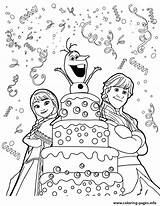 Olaf Anna Coloring Birthday Colouring Pages Surprise Kristoff Printable Frozen Happy Disney Color Kids Book Princess Gif Barbie Christmas sketch template