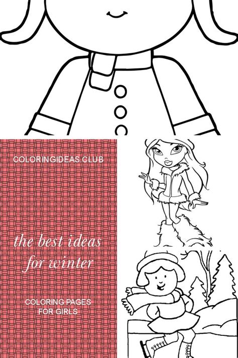ideas  winter coloring pages  girls coloring pages