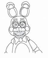 Bonnie Fnaf Coloring Toy Pages Freddy Chica Springtrap Fazbear Para Colorear Nights Five Mangle Dibujos Bunny Krueger Drawing Spring Color sketch template