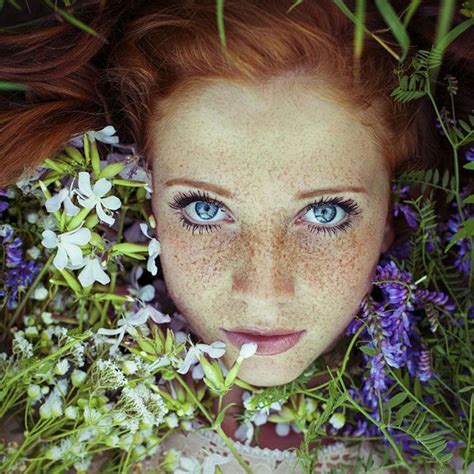 beautiful redhead female portraits by maja topčagić red hair blue