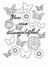 Thoughtful Moon Affirmations sketch template