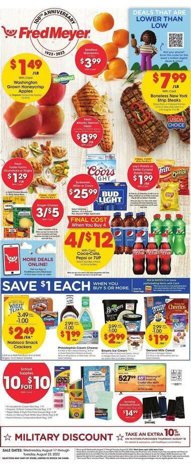 fred meyer  eugene  hours weekly ad