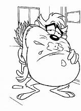 Devil Tasmanian Looney Coloring Pages Tunes Cartoon Taz sketch template