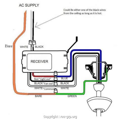 wiring diagram  hunter ceiling fan  remote