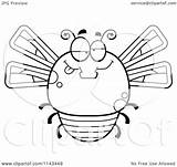 Dragonfly Chubby Drunk Clipart Cartoon Mad Sad Outlined Coloring Vector Thoman Cory Royalty Clipartof sketch template
