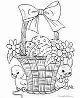 Easter Pages Coloring Basket sketch template