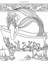 Coloring Adult Mermaid Pages Getdrawings sketch template