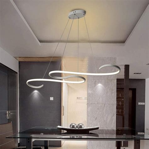 led bedroom light modern curve design flush mount ceiling lamp dimmable acrylic panel unique