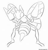 Coloring Pages Pokemon Beedrill Printable Weedle Mega Generation Drawing Weed Joint ぬりえ Color Print Getcolorings ポケモン Colorings Getdrawings Template する sketch template
