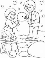 Snowman Build Coloring Pages Template sketch template
