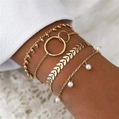 yean boho gelaagde armbanden set kralen armband strand goud hand ketting sieraden voor vrouwen